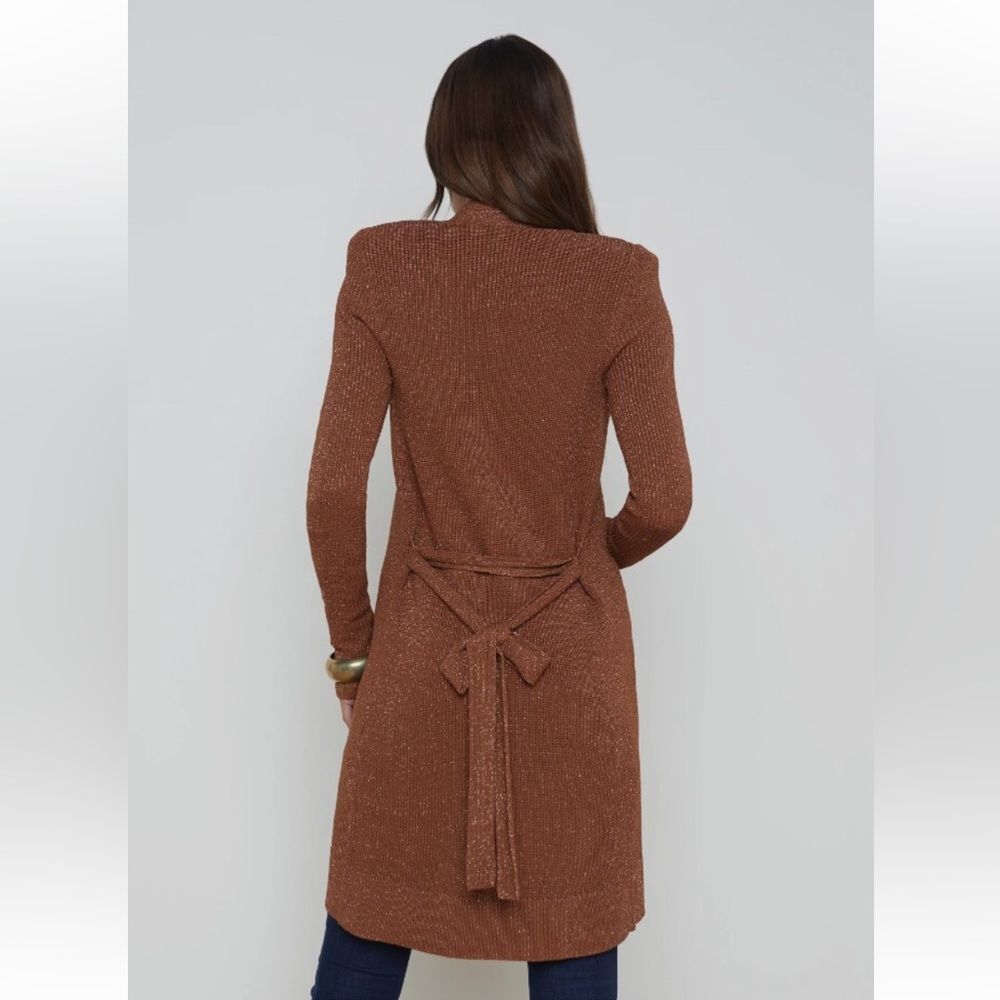 L'AGENCE Noe Double Breasted Copper Cardigan Sweater - Picture 3 of 16